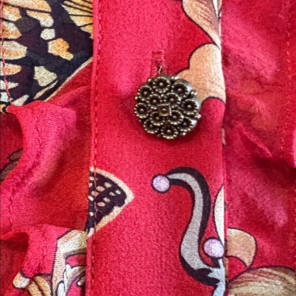 The Kooples Red Floral Blouse - Picture 6 of 11